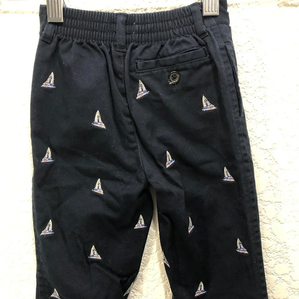 Ralph Lauren Nautical Navy Pants with Sailboats